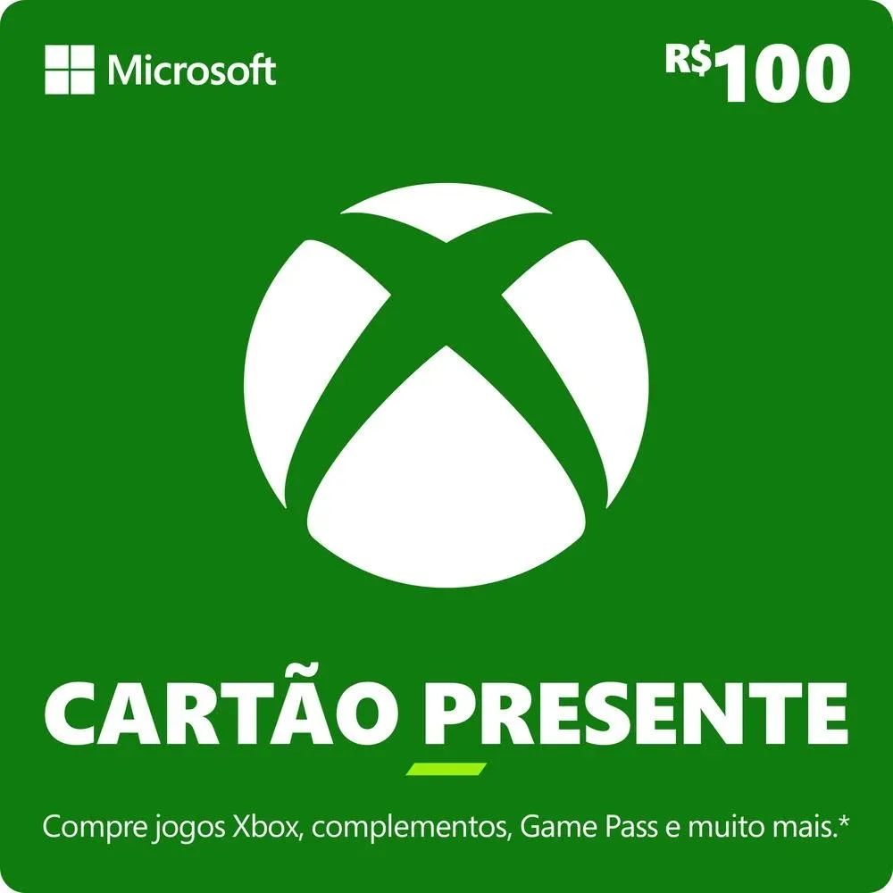 Xbox - Cartão Presente Digital 100 Reais
