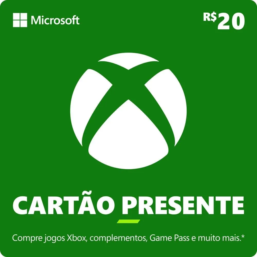 Xbox - Cartão Presente Digital 20 Reais