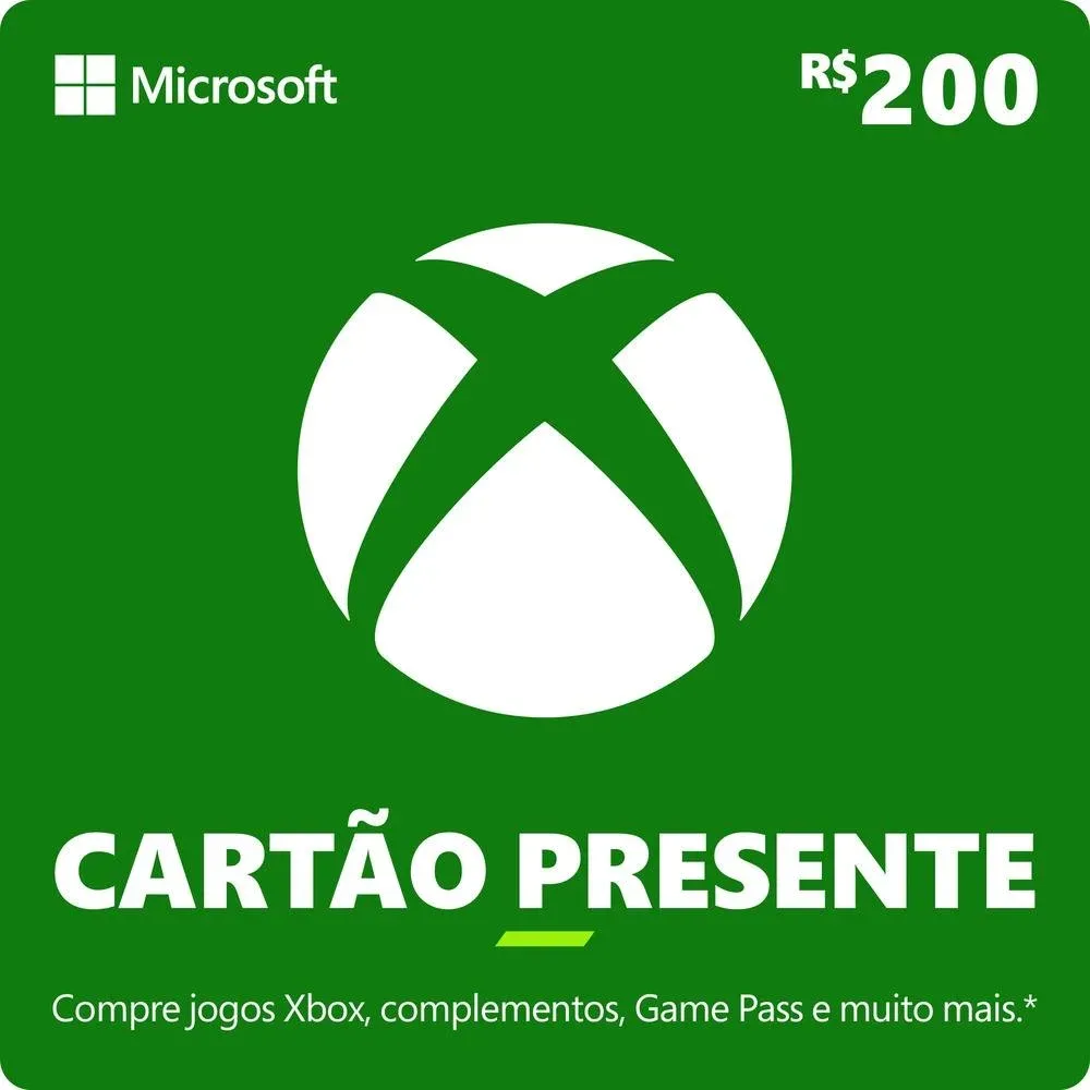 Xbox - Cartão Presente Digital 200 Reais